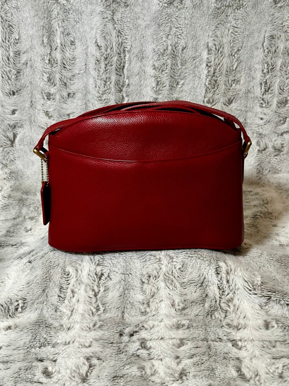 Vintage Coach Madison Regis 4405 Cherry Red Leather Satchel Italy 1993